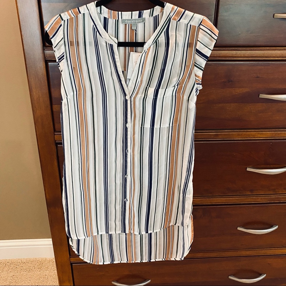DANIEL RAINN stripe button tunic - Picture 3 of 8